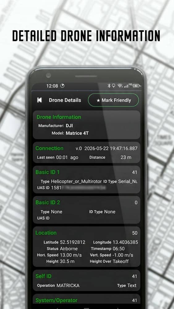 D.A.R.S. Android app — drone detail