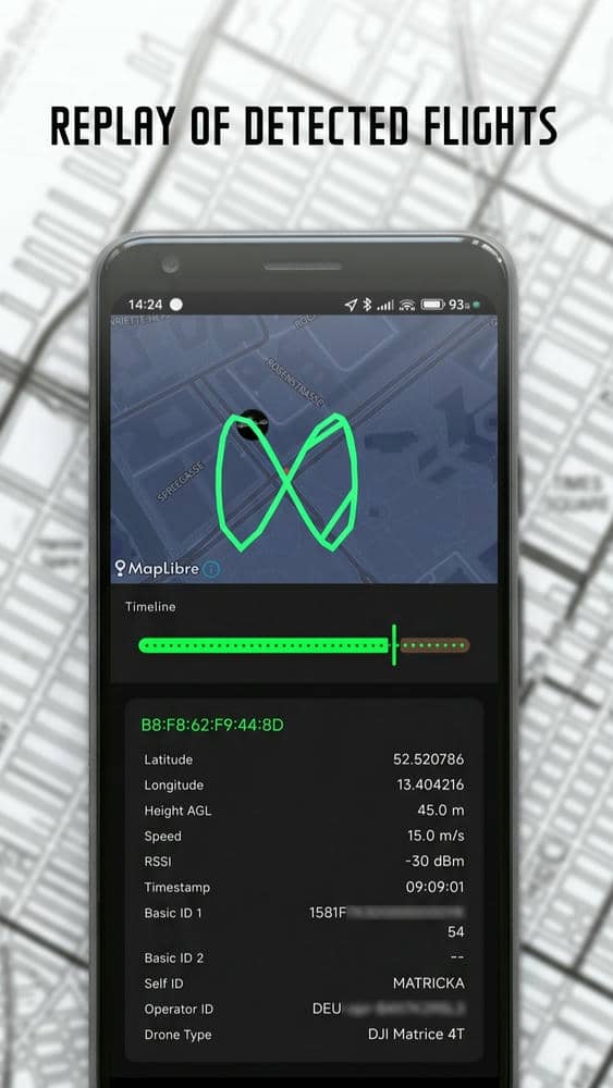 D.A.R.S. Android app — settings